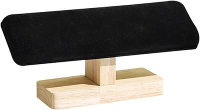 Houten Horloge Houder - Sieraden Display - Accessoires Organiseren - T-bar Ontwerp - 20 x 5 x 8.5 cm - Zwart