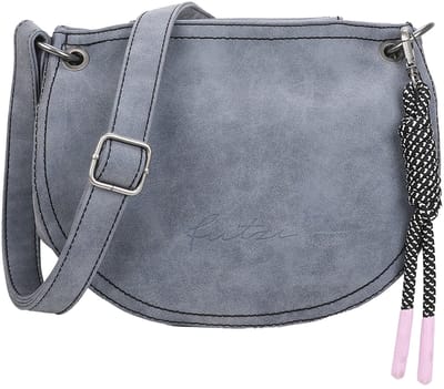 Fritzi aus Preußen Schoudertas Bitzi12 Jive Crossbody Bag Blue Grey Blauwgrijs
