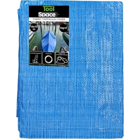 Waterdicht Zeil 10x15 meter Blauw met Ogen voor Constructie en Afdekken