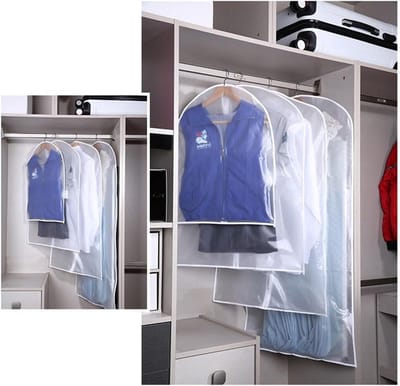 Kleding Stofkap - Kledinghoezen - Kleding Opbergen - Ademend Materiaal - 10 Stuks - Transparant