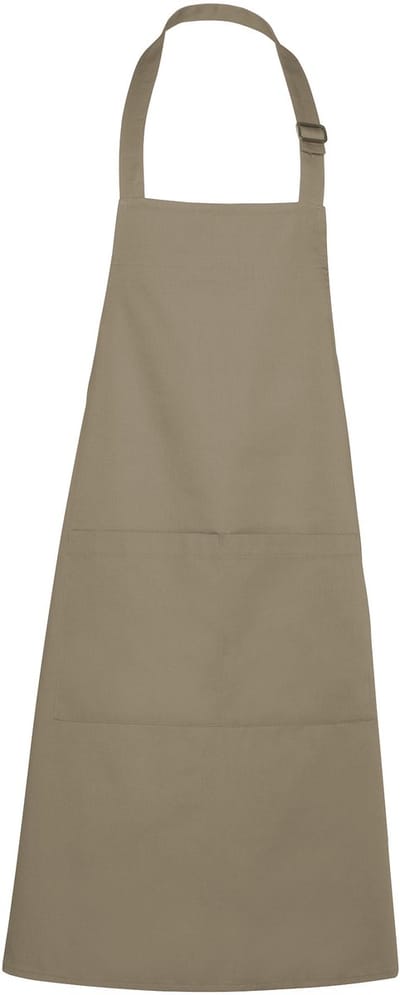 Luxe Horecaschort - Unisex Schort - Professioneel - Keukenschort - Barbecueschort - Kookschort - Halterschort - 70 x 90 cm - voorvak - verstelbaar - donker zand