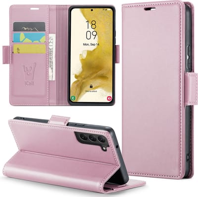 Hoesje geschikt voor Samsung Galaxy S22 - HyperCase Book Cover Kunstleer Rose