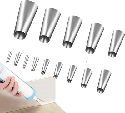 Afdichtingsmondstukken Set - Voeg Gereedschap - Nauwkeurig Afwerken - Roestvrij Staal - 14 Stuks - Meerkleurig