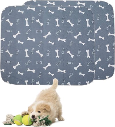 Wasbare Hond Plas Pads (2 Stuks) - Waterdichte Katoenen Training Pads, Herbruikbare Puppy Matten voor Thuis en Reizen