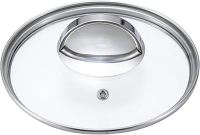 Pandeksel met handvat - Glazen deksel - Koken en braden - Instelbare stoomafvoer - 16 cm - Transparant