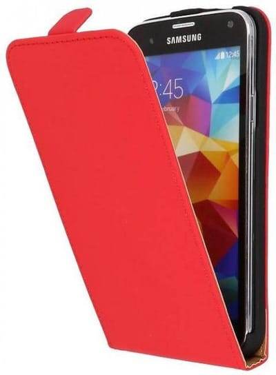 Flipcase Hoesje Cover - Hoesje Geschikt voor Samsung Galaxy S5 G900F Rood