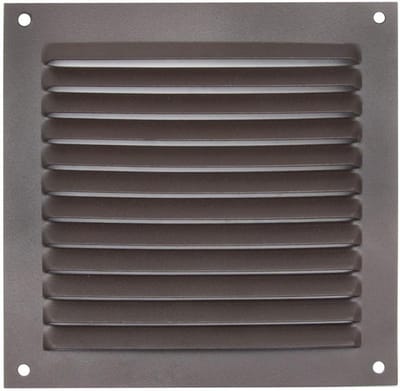 Ventilatierooster Schroefmodel 15x15 cm - Aluminium met Houtnerf Effect