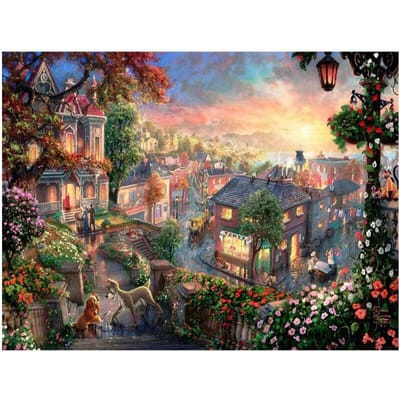 Diamant peinture point de croix dessin animé monde princesse château mosaïque plein diamant broderie 20X30CM beige