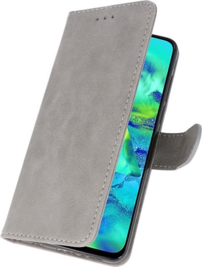 Hoesje Geschikt voor de Samsung Galaxy Note 10 - Kaarthouder Book Case Telefoonhoesje - Grijs