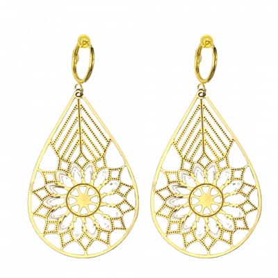 Klem oorbellen - filigraan - goudkleur - geen gaatje- Charme Bijoux