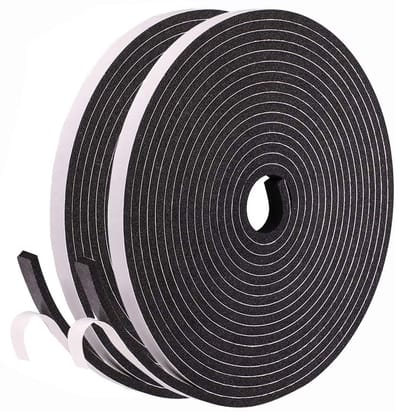 Zelfklevende Foam Sealing Tape voor Deuren en Ramen - 6mm (W) x 3mm (D) x 20m - Koude Tocht, Geluiddicht, Waterdicht en Stofdicht
