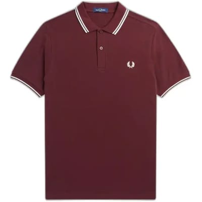 Fred Perry - Twin Tipped Poloshirt - Oxblood/ Ecru