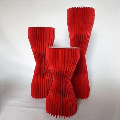 Opvouwbare Kolom - Display Voetstuk - Feest Decoratie - Met Acryl Schijf - 30x100 cm - Wit
