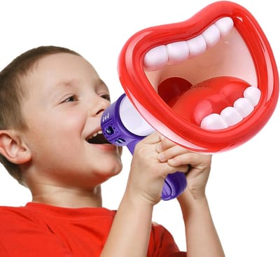 Stemwisselaar Speelgoed - Grappige Microfoon - Feestjes Opvrolijken - Drie Stemmodi - 16 x 11 cm - Wit