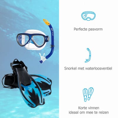 IST Sports Twingo - Snorkelset voor Kinderen - 5 tot 12 jaar - maat 34 tot 38