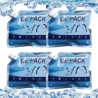 IJspakketten Koelbox - Koelelementen Herbruikbaar - Lunch & Picknick - Langdurige Koeling - 4 Stuks 350ml