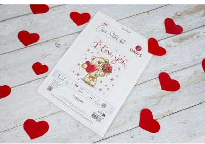 Borduurpakket Luca-S - I Love You - Ik hou van jou - B1421 - Valentijn - Valentijnsdag