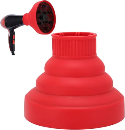 Vouwbare haardroger diffuser voor een gelijkmatige luchtstroom, ideaal voor reizen en styling van krullend haar