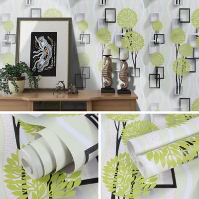 10m/20m Geometrisch Retro Waterdicht Verdikt Zelfklevend Behang Slaapkamer Woonkamer Decor DIY Decoratieve Film Renovatie Sticker 10M