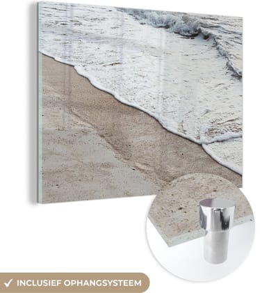 MuchoWow® Glasschilderij 160x120 cm - Schilderij acrylglas - Zee - Strand - Zomer - Foto op glas - Schilderijen