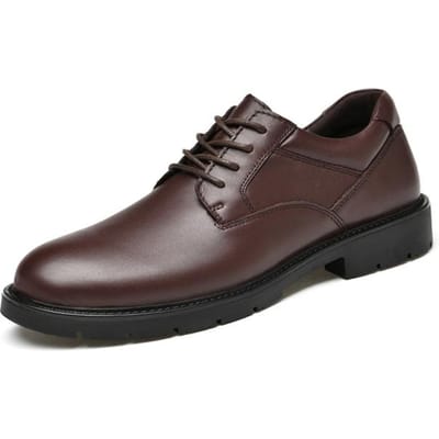 Chaussures pour hommes de haute qualité, chaussures Oxford de luxe pour hommes, chaussures décontractées en cuir véritable pour hommes, chaussures d'affaires souples et plates à la mode pour hommes 42 marron