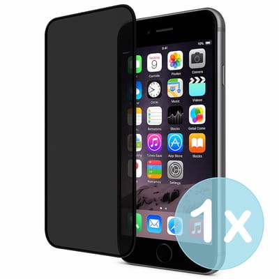 Privacy Screenprotector Geschikt voor iPhone 6 – Anti-Gluren – Krasbestendig Gehard Glas 9H – Volledige Dekking – FuturiQ