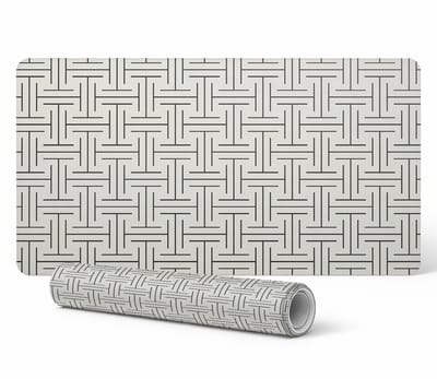 Elegante decoratieve bureauonderlegger met geometrisch ruitpatroon, 90x45 cm