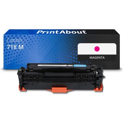 PrintAbout huismerk Toner 718 M Magenta Geschikt voor Canon