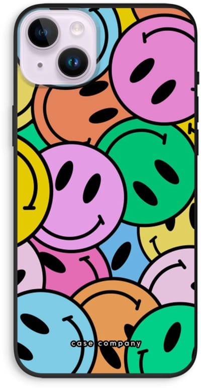 Case Company® - Hoesje geschikt voor iPhone 14 Plus hoesje - Smiley N°1 - Biologisch Afbreekbaar Telefoonhoesje - Bescherming alle Kanten en Schermrand