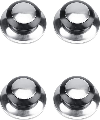 4 Stuks - Pannendeksel knop - Universele - voor deksel pannen en potten vervangen - Keuken Kookgerei Knop - Pot Deksel Knop - zilver - 62*62*22mm - rvs