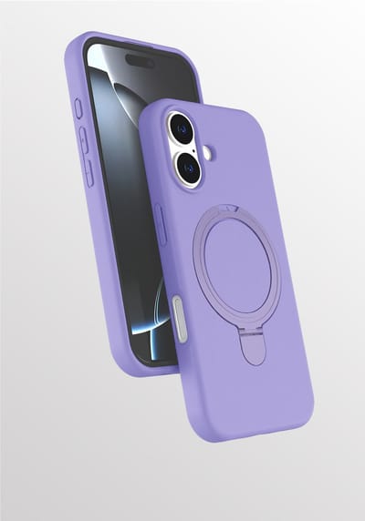 Hoesje Geschikt voor iPhone 16 hoesje zacht siliconen Lila - Liquid Backcover ring hoesje Geschikt voor Magsafe