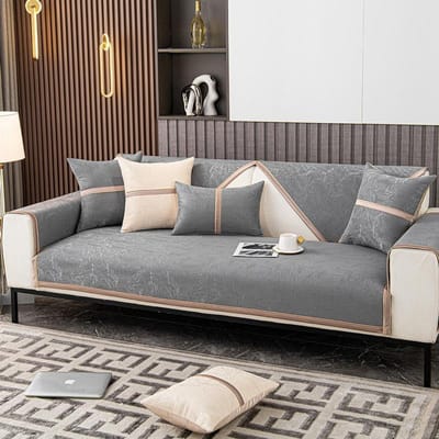 Jacquard Sofahoes Hond Kinderen Mat Beschermer Antislip Bank Sliphoes Vier Seizoenen Universeel Verwijderbare Bankdoek voor Woonkamer 70x70cm 1pcs