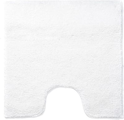Casilin WC Mat met Uitsparing 60x60cm Havana - Antislip Toiletmat - Vierkante Badmat - Waterabsorberend en Sneldrogend - Wasbaar - Wit