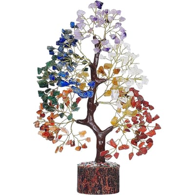 Arbre en Cristal Coloré Arbre de Richesse Décoration de Bureau
