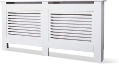 Quvo® Radiatorbekleding - Radiatoromkasting - Radiatorombouw - Ombouw Verwarming – Radiatorhoes – Verwarmingshoes – Radiator Afdekking – Wit - 82x 172 x 19 cm