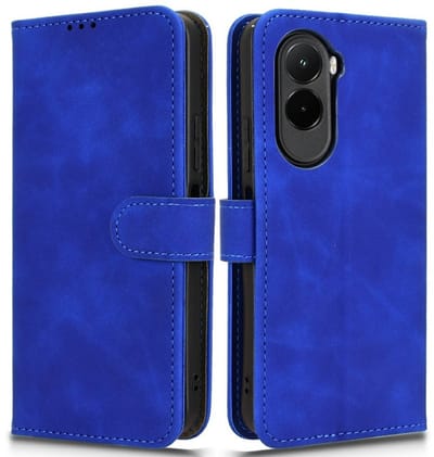 Coverup Hoesje - Geschikt voor Xiaomi Poco M7 Hoesje - Coverup Book Case - Blauw