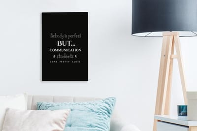 Canvas Schilderij Communicatie - Communiceren - Onderwijs - Studenten - Quote - 20x30 cm - Wanddecoratie