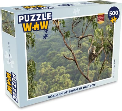 Puzzel Koala in de boom in het bos in Australië - Legpuzzel - Puzzel 500 stukjes