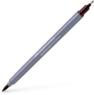 Faber-Castell - Duo aquarel marker Goldfaber - violet caput mortuum 263 - brush / 0,6mm - FC-164563