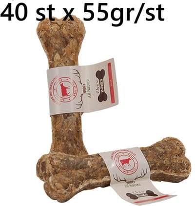HABA's All Nature 40 x 55 gr kauwbeen senior en puppy - MET RUND tandverzorgend -