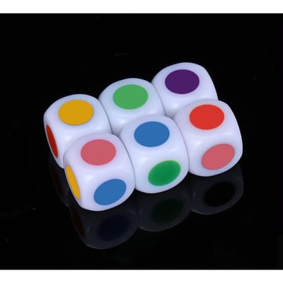 10 stuks 16 mm veelkleurige acryl kubus dobbelstenen zes zijden kleur dobbelstenen draagbaar tafelspel speelgoed D6 veelkleurige schijf punt dobbelstenen