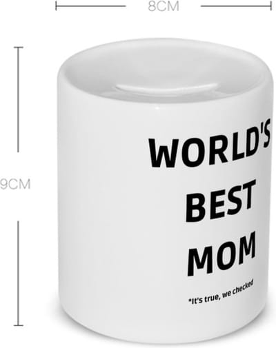 Akyol - world's best mom it's true we checked Spaarpot - Mama - werelds beste moeder - moeder cadeautjes - moederdag - verjaardag - geschenk - kado - 350 ML inhoud