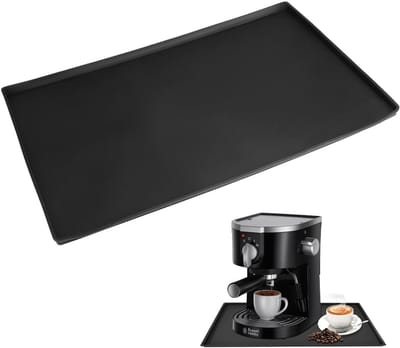 Dailygoods- Siliconen Mat Waterdicht - Antislip Onderlegger - Koffiemachine Onderzetter - Flexibel en Scheurvast - 46x28 cm - Hoogwaardig Silicone