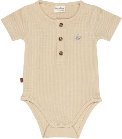 Frogs and Dogs - Wafel Romper | Sand Shell - Katoen - Maat 62