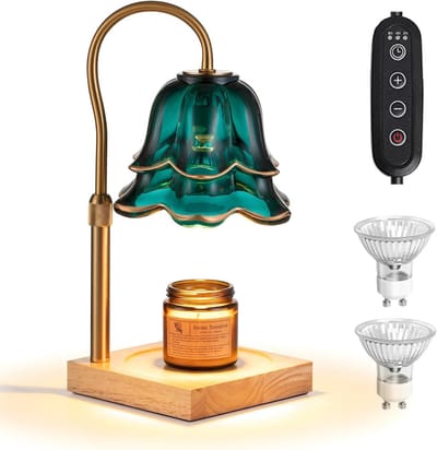 Kaarsverwarmer Lamp - Geurlamp Elektrisch - Geur Verspreiden - Verstelbare Hoogte - 50 Watt - Groen