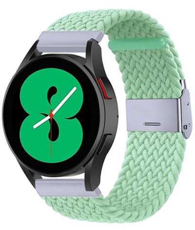 By Qubix - geschikt voor Huawei Watch GT 6 / GT 7 - 41mm - Braided nylon bandje - Lichtgroen