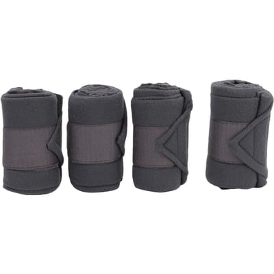 4 stuks Paard Polo Beenbeschermers Zachte Fleece Wraps Ruiterbeenbandages Stalbenodigdheden Grijs