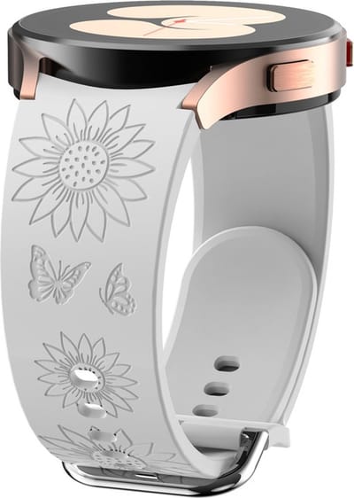 Siliconen bandje - geschikt voor Samsung Galaxy Watch 7 / Watch FE / Watch 6 / Watch 6 Classic / Watch 5 / Watch 5 Pro / Watch 4 / Watch 4 Classic - lichtgrijs