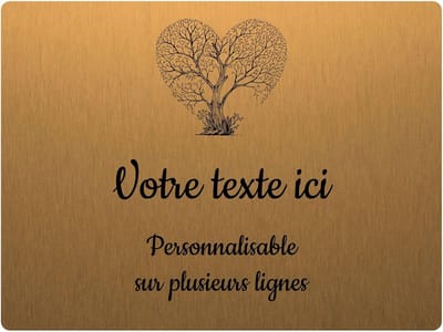 Gegraveerd Grafmonument met Boom Hart Decoratie Zelfklevend 20x15 cm