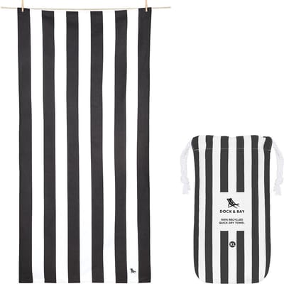 Dock & Bay Cabana - Strandlaken - Extra Large - ( 200x90cm ) - Kamari Charcoal